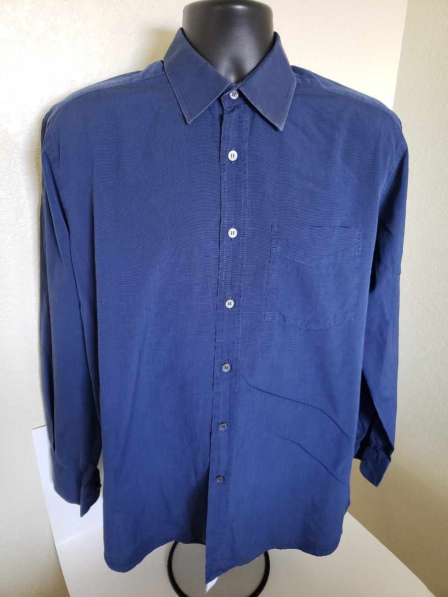 Paul Smith London Mens Blue Classic Dress Shirt Made in Italy Size 