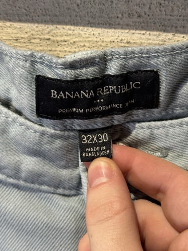 Banana Republic Jeans Mens 32x30 Light Blue Premium Performance Slim Straight - Picture 4 of 6