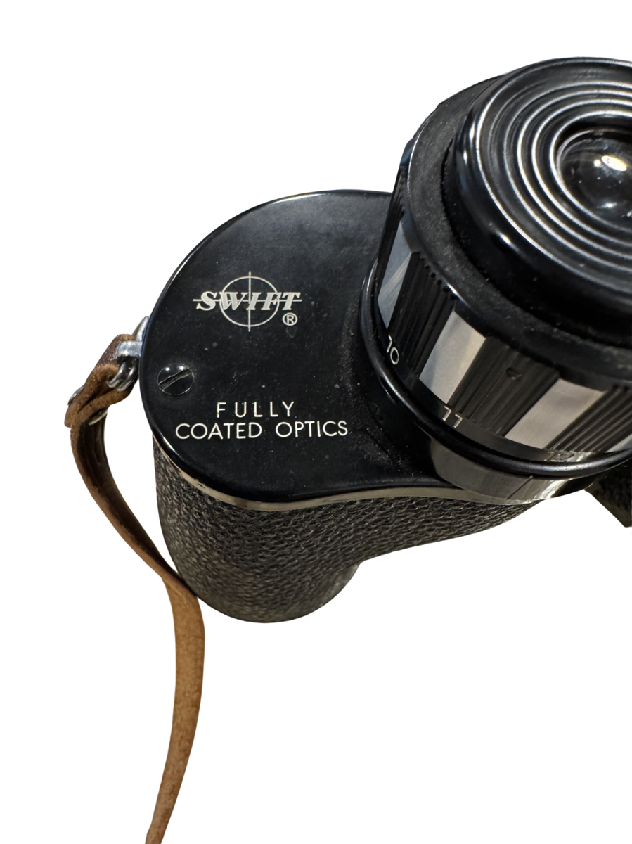 VINTAGE SWIFT MODEL 826 ZOOM MARK II, 6X12,35 BINOCULARS W/ CASE