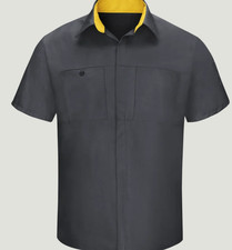Mens Short Sleeve Performance Plus Shop Shirt...