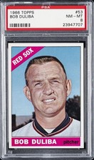 1966 TOPPS #53 BOB DULIBA PSA 8