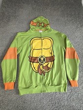 TMNT Hoodie Mens 2XL Michelangelo Face Mask Teenage Mutant Ninja Turtles