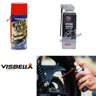 Visbella Kettenspray Motorrad Motorbike Racing Kettenschmiermittel 450ml...