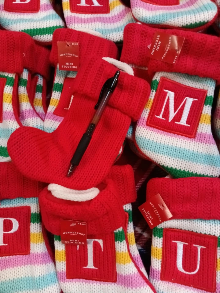 Knitted, Lettered Christmas Stocking, See Details In Description - Image 2 of 2