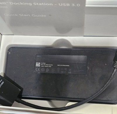 Dell D3100 USB 3.0 Docking Station HDMI DP RJ-45 Audio AC Black CJP68