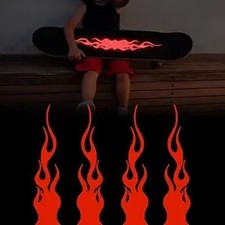 7.8'' Red Flame Reflective Vinyl Decal Sticker for Car Motorcycle G Color: Red