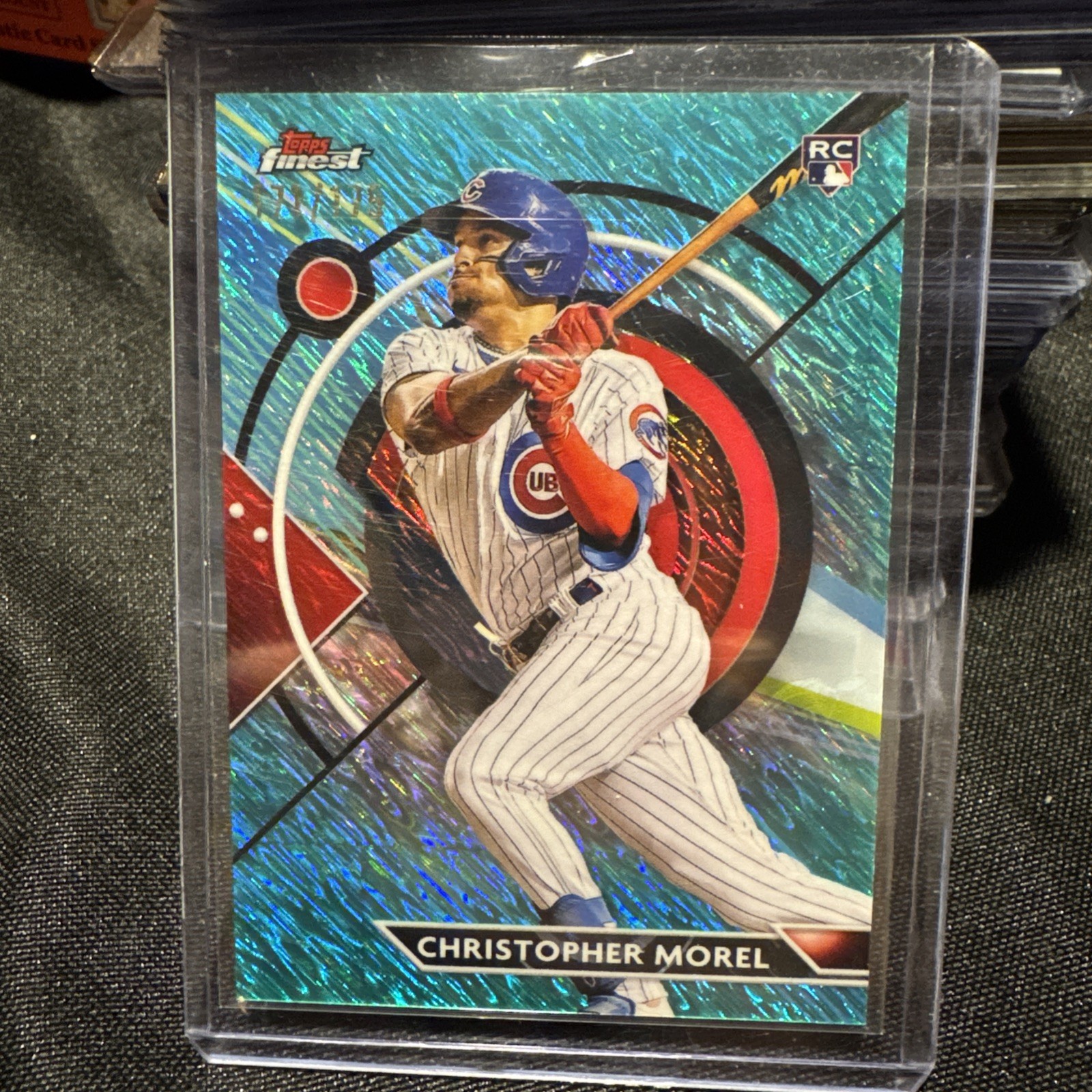 2023 Topps Finest Aqua Shimmer Refractor /175 Christopher Morel #46 Rookie RC