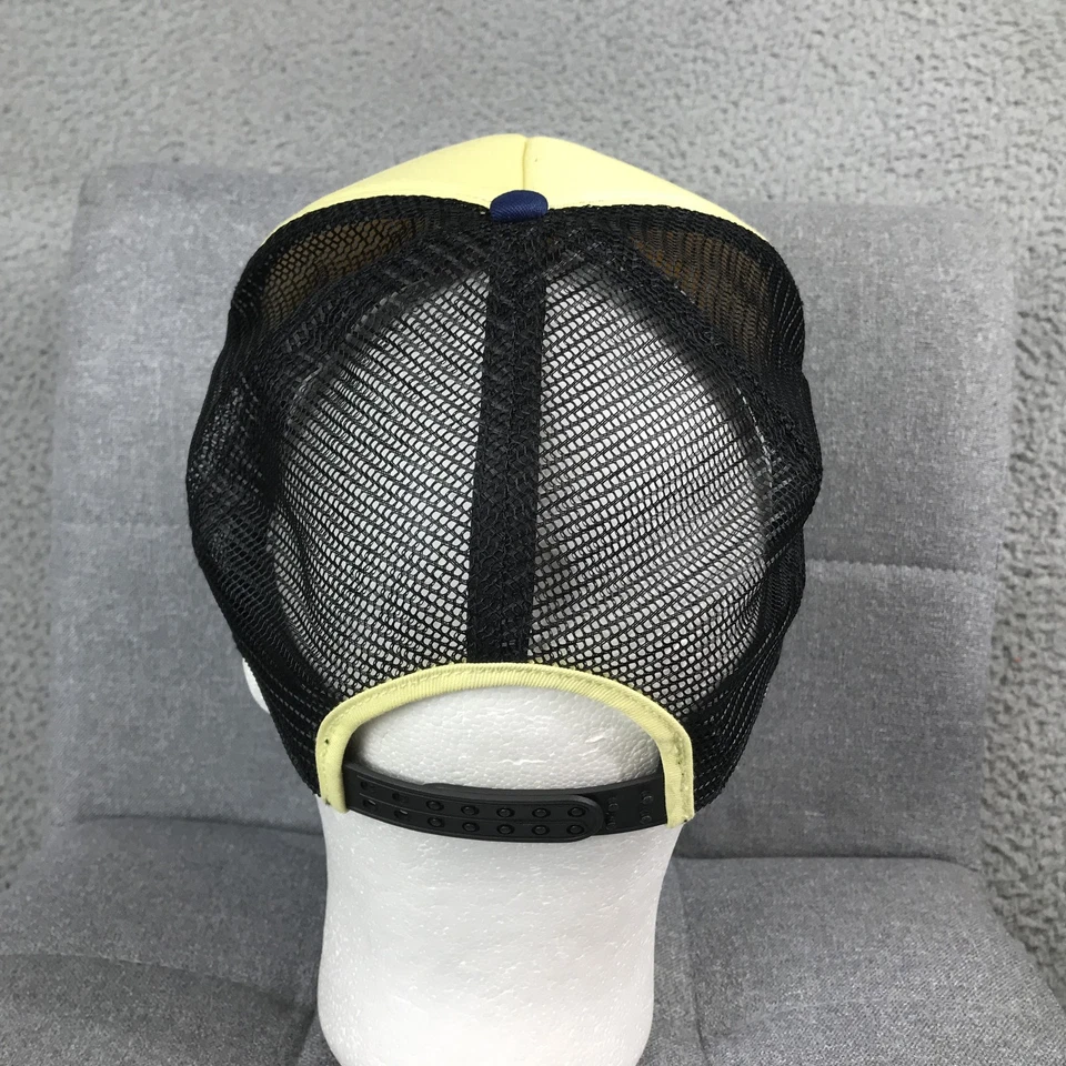 Volcom Hat Cap Snap Back Yellow Black Mesh Trucker Patch Marrow Cheese OSFA Mens - Image 4 of 4