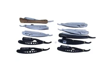 Vintage Lot 10 Straight Edge Barber Razors Mixed Brands Facón Magic EZ-Blade