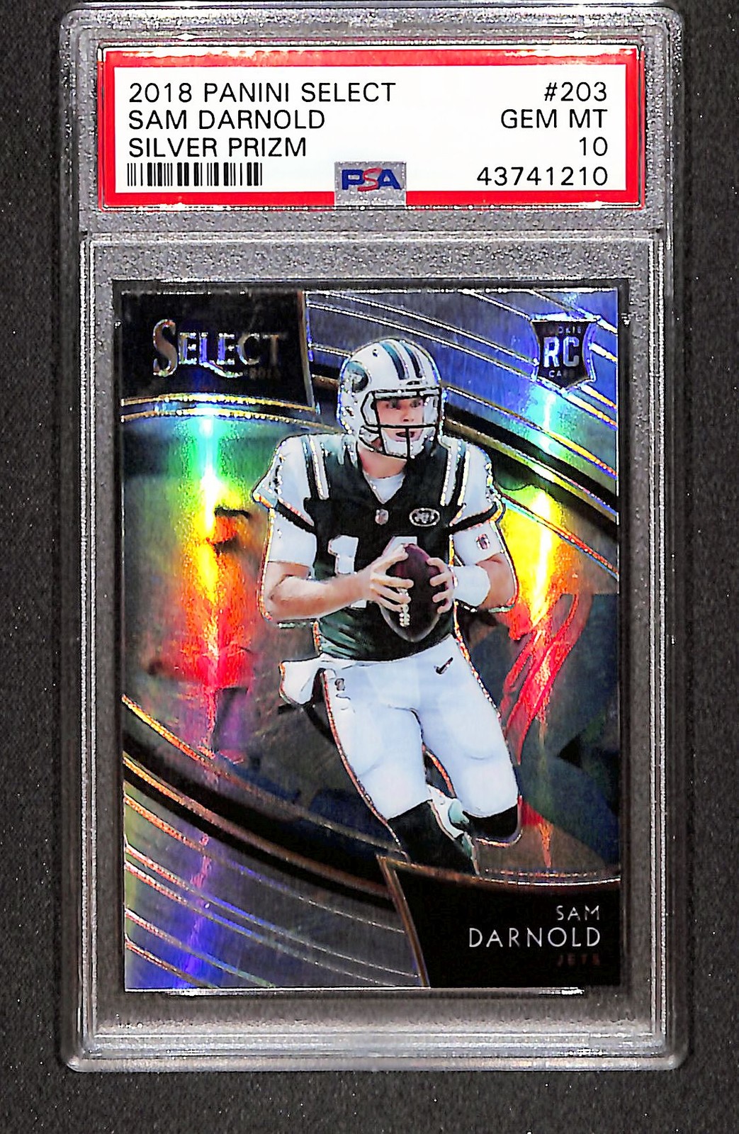 Sam Darnold 2018 Panini Select Silver Prizm #203 PSA 10