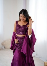 BLOUSE SKRIT DUPATTA INDIAN BOLLYWOOD WEDDING PARTY PAKISTANI WEAR READYMADE