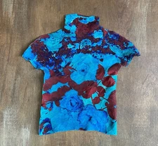 ISSEY MIYAKE Flower Graphic Pleats Please Tops Made in Japan