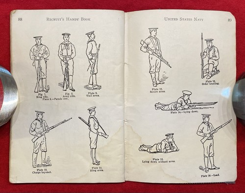 1917 **WORLD WAR I** ~UNITED STATES NAVY~ {91 PAGES} RECRUITS HANDY BOOK! RARE! - Picture 22 of 24