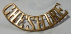 WW1 CHESHIRE REGIMENT MILITARY SHOULDER TITLE BADGE COFFIN LUGS WORLD WAR I