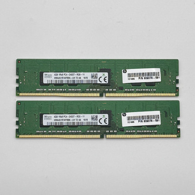 8GB SK Hynix 2x4GB DDR4 RDIMM ECC 2400MHz 1Rx8 PC4-19200 Registered Memory RAM