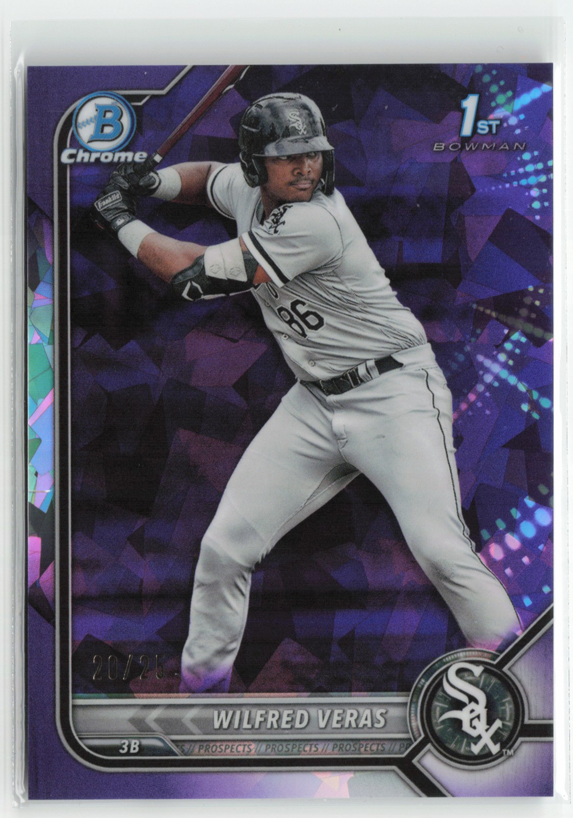 Wilfred Veras 2022 Bowman Chrome Sapphire Edition #BCP-183 Prospects Purple #/25