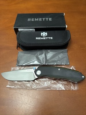 Remette Wild Species GC103-D Knife 14C28N G10 Liner Lock Black Green & Orange