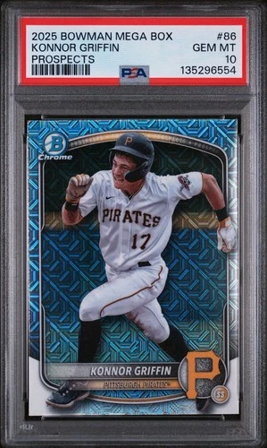 2025 Bowman - Chrome Prospects Konnor Griffin #BCP-86 Mojo Ref.  (RC) PSA 10🔥