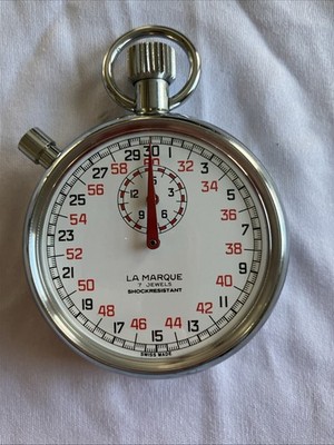 VTG LA MARQUE Pocket Timer, BFG 410 MVT, 7 Jewels, 1/10 Sec., w/box, Works, NR