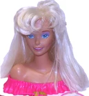 VTG 1994 Barbie Glitter Hair Styling Head & Accessories in Box Mostly Complete