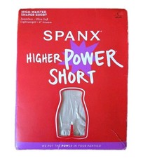 New Spanx Higher Power Shorts Sz Large Soft Nude High-Waist Shapewear 2745