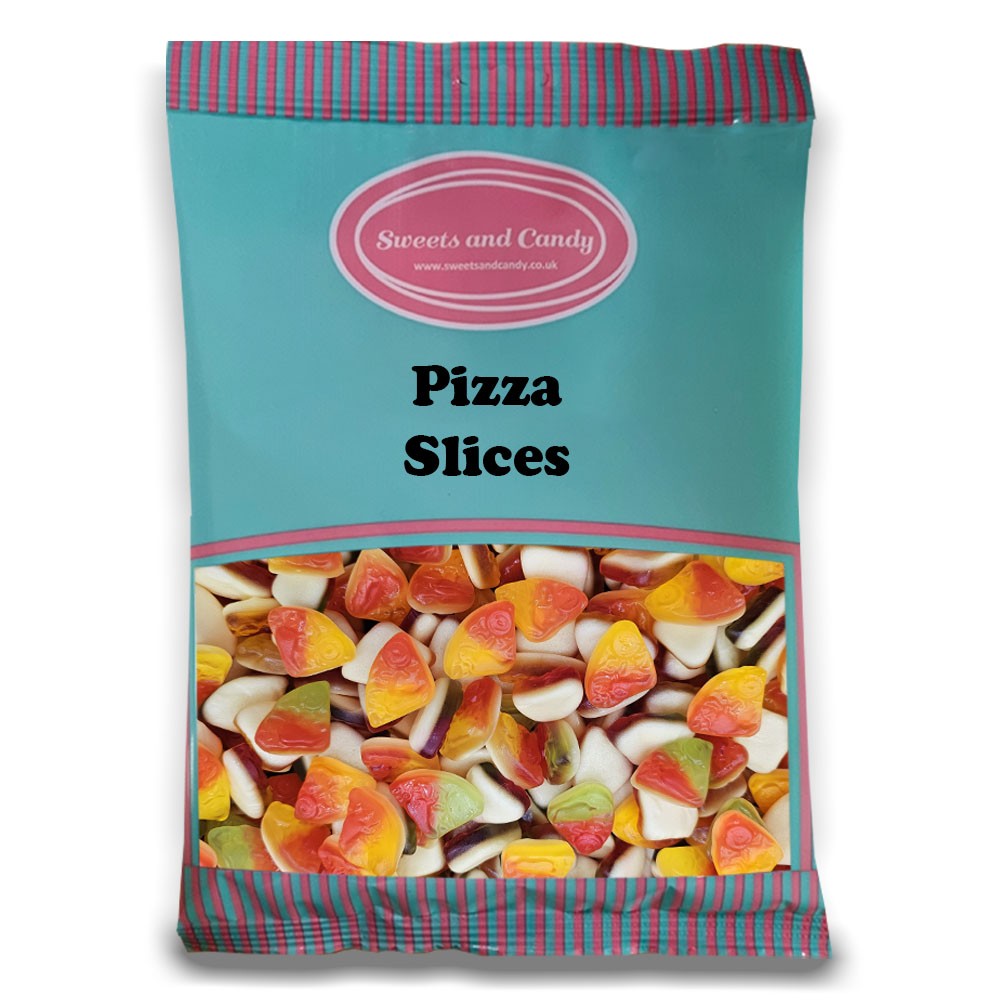 Pizza Slices Bulk 1Kg Bag- Retro Fruity Jelly Sweets Shaped Like Slices Of Pizza