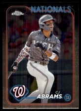 CJ Abrams 2024 Topps Chrome #247 Nationals MLB READ FREE SHIPPING AutographDen