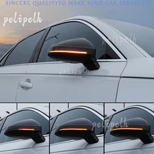 Side Mirror LED Turn Signals Sequential Lights For Audi A4 B9 2017 2018 2019