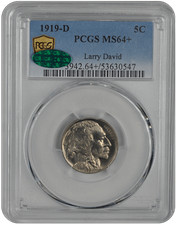 1919-D Buffalo PCGS CAC MS 64+