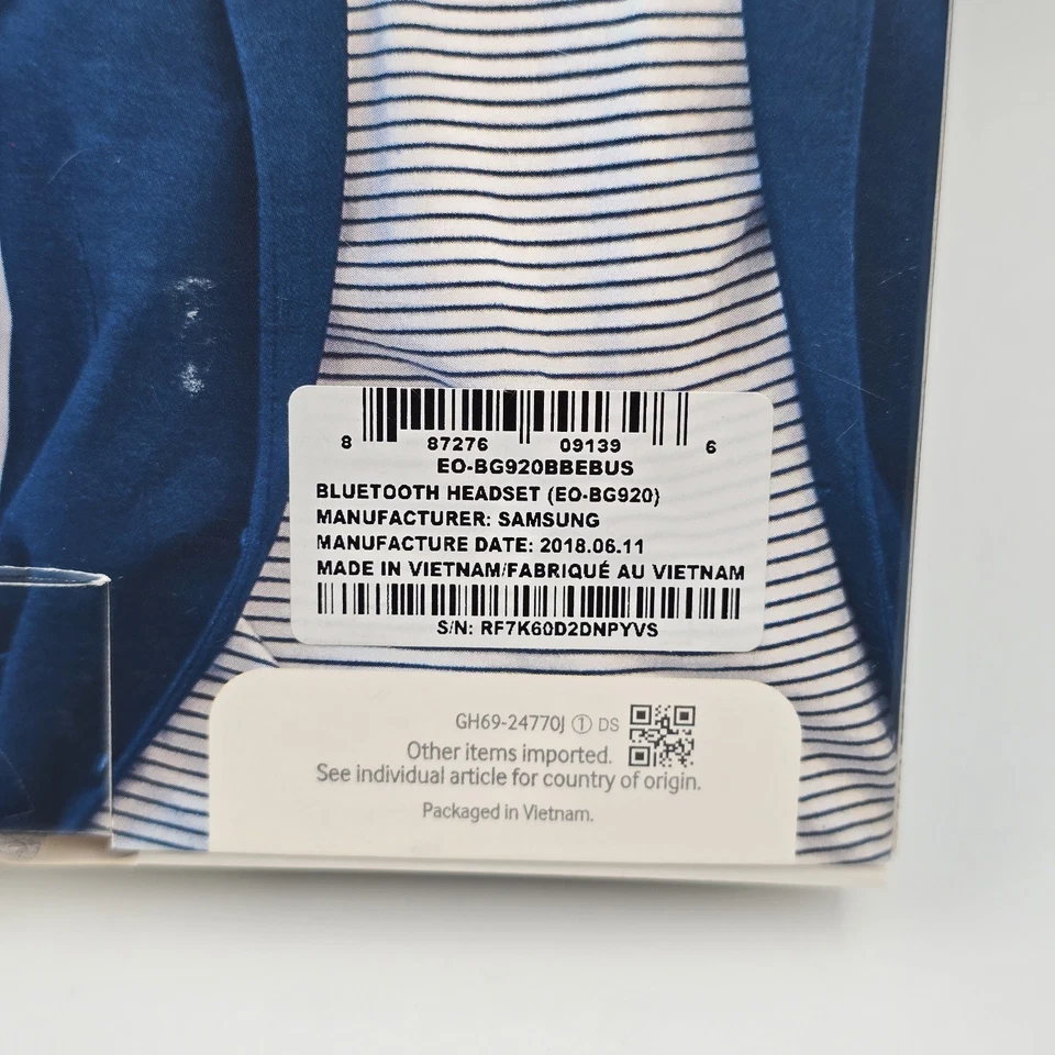 Auriculares inalámbricos intrauditivos Samsung Level U EO-BG920 alrededor del cuello azules nuevos en caja Foto 3 de 4