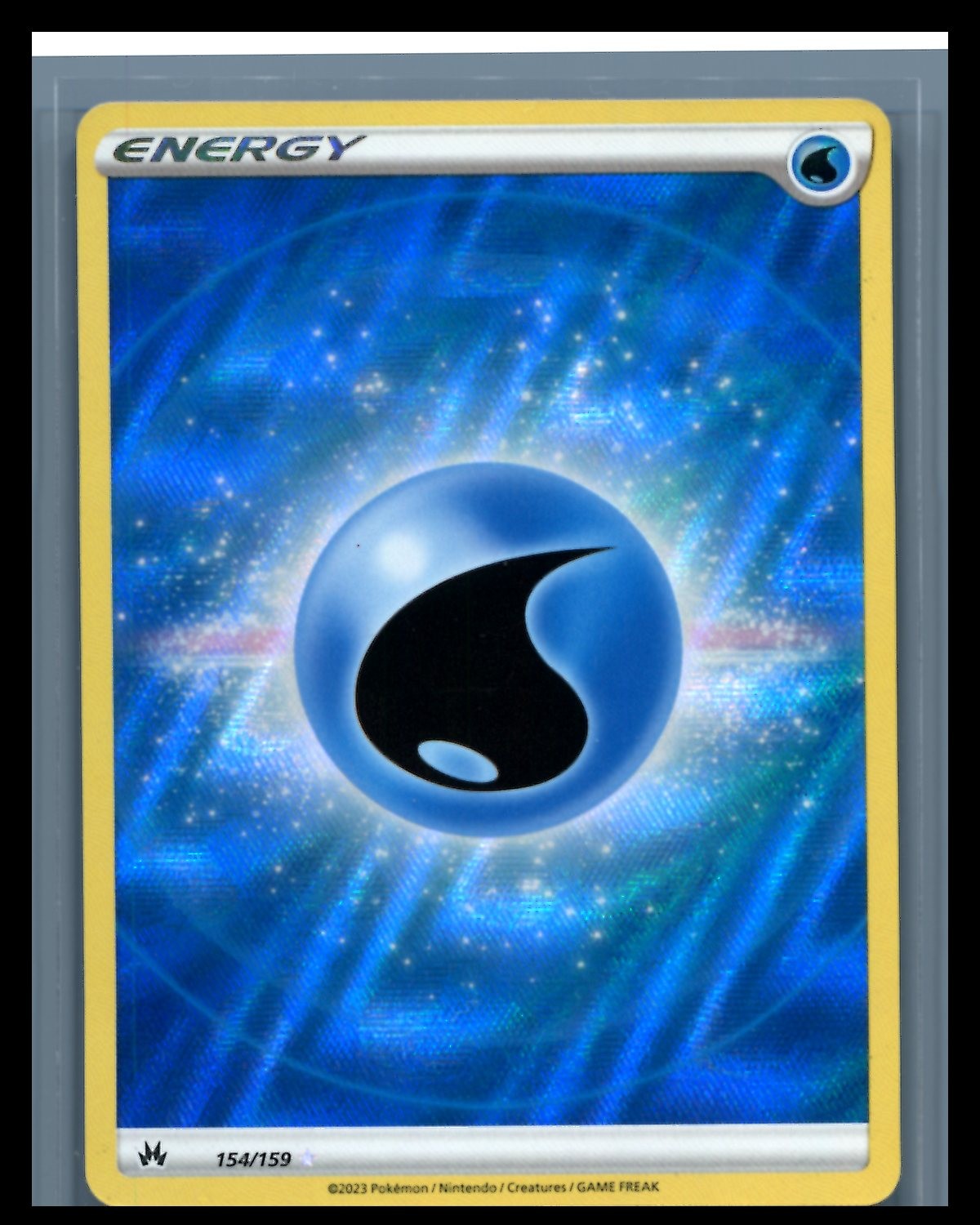 Pokemon-Water Energy (Texture Full Art)-154/159-NM-SWSH: Crown Zenith