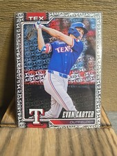 2026 Topps Series 1- Evan Carter #110 AZ Training Parallel Texas Rangers
