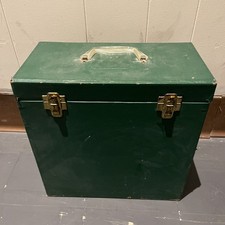 PLATTER-PAK - 50 VINYL LP RECORD CARRYING CASE GREEN - USED