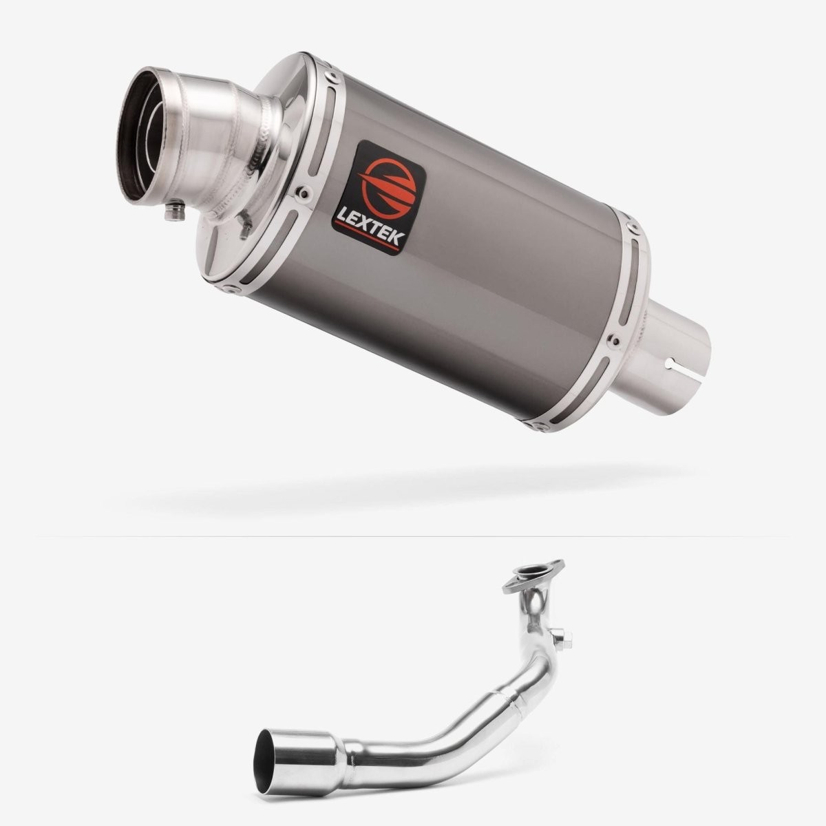Lextek Exhaust System Stainless Steel 350mm Exhaust for Lexmoto Milano 125