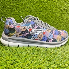 Skechers Comfort Flex HC Pro Womens Size 7.5 Gray Blue Slip Resistant Work Shoes