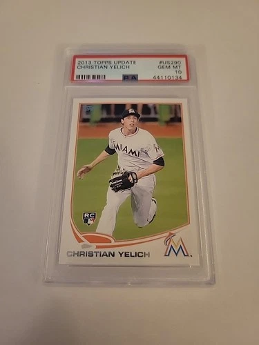 Christian Yelich 2013 Topps Update #US290 RC PSA 10 GEM MT Marlins Brewers