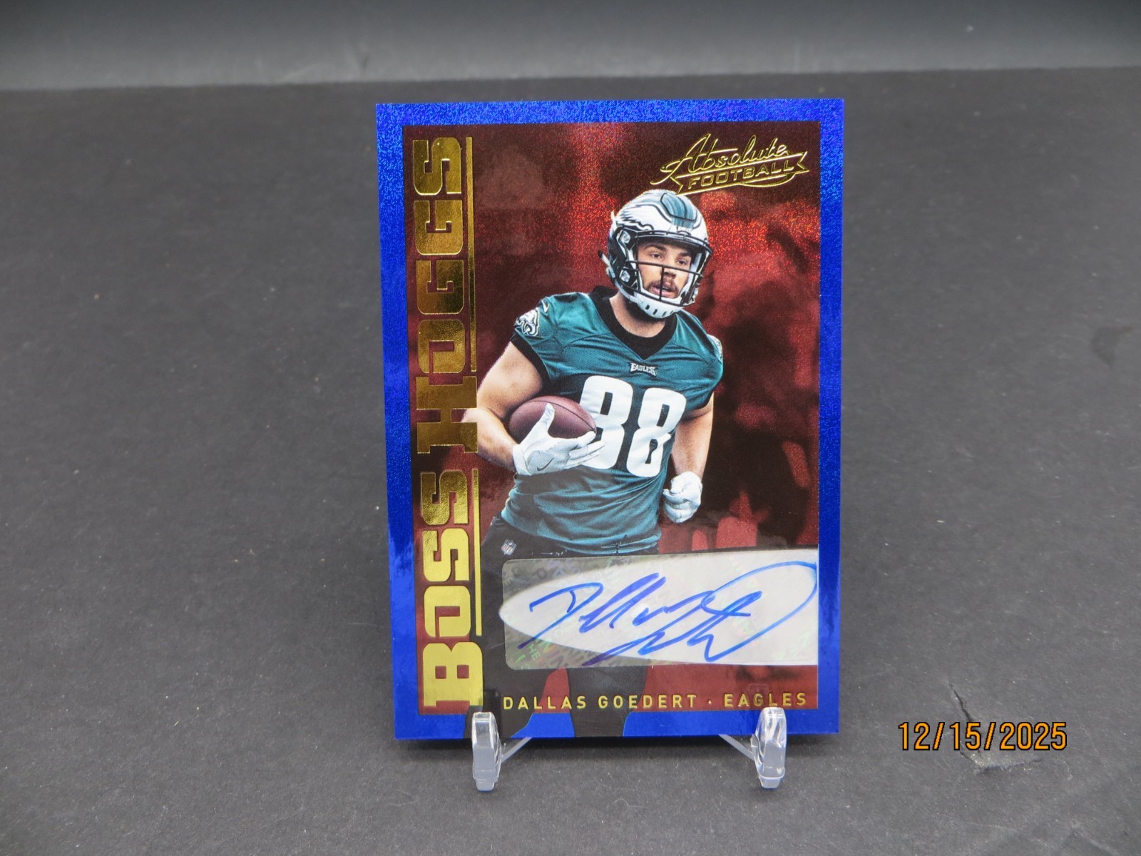 Dallas Goedert Panini Absolute Boss Hoggs Autographs #DG Blue