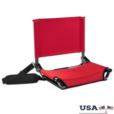 Lightweight Portable Stadium Seat Back Support Water Resistant Bleacher Hook New