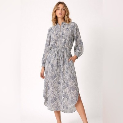 Carin Wester Geometric Midi Dress EU 36 US Small 4 6 Flowy Scandinavian Designer