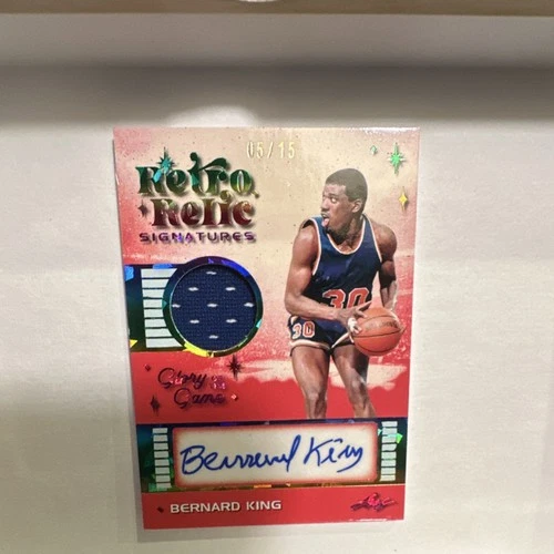 Leaf 2025 Retro Relic Signatures Bernard King Knicks Glory of the Game RS-BK1