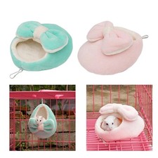 Hamster Warm Bed Habitat Cute Slipper Shape Soft Guinea Pig Cave Bed Hamster
