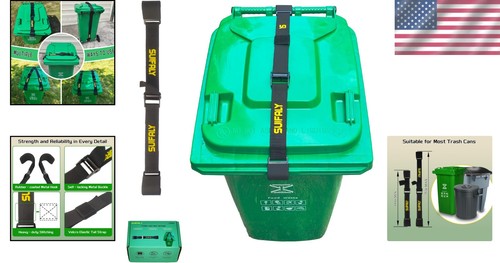 Heavy Duty Trash Can Lock Strap Wildlife Proof Raccoon Bear Resistant 75 Inch - Bild 2 von 8