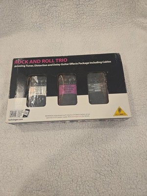 Behringer Rock and Roll Trio guitar effects pedal package.