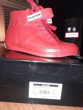 HUNTER Pillar Box Red  Ankle Welly Boots UK 3  sale ends Fri 13th Mar