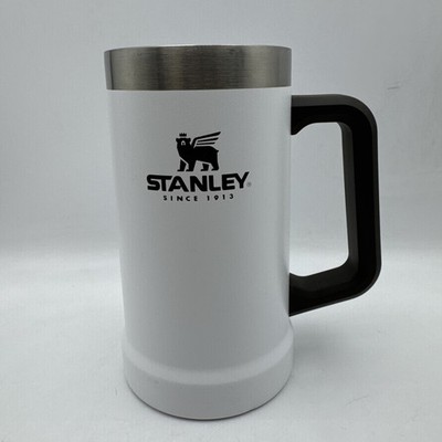 STANLEY Adventure Big Grip Beer Stein | 24 OZ 709mL White & Black 20-01633