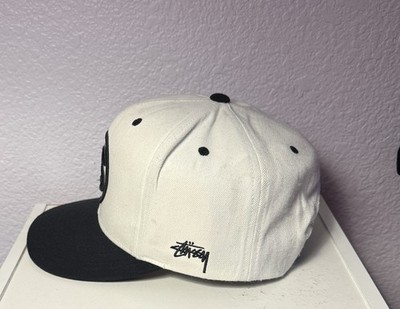 Stussy Capz Hat Snapback Wool White/black | eBay