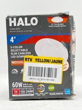 Halo Can Less Integrated LED 600 Lumens 5CCT White 4" HLBSL406FS5 - Brand New