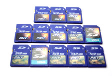 Lot Of 13 PNY 512MB MEGABYTE SD Camera Memory Cards