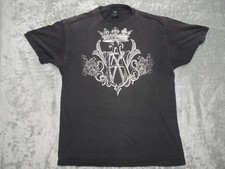 Walk Among Us Black Graphic T-Shirt Crown Crest Design Men’s Size L Made in USA