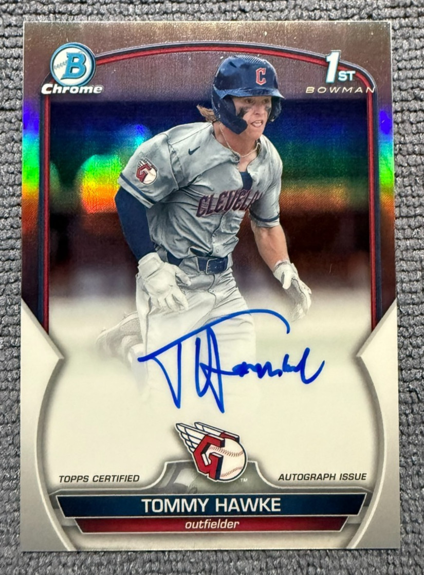 2023 Bowman Chrome Draft Tommy Hawke Refractor Autograph Auto #91/499 (1ST)
